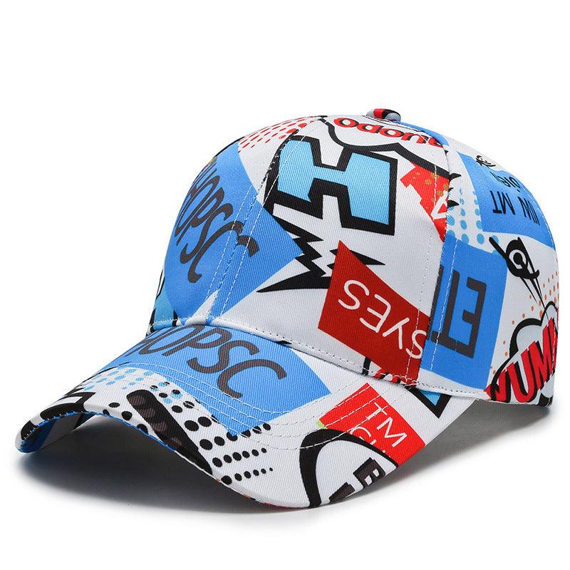 Hat Men And Women Trend Print Element Baseball Cap - melvincucci
