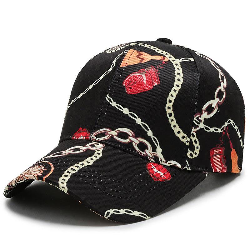 Hat Men And Women Trend Print Element Baseball Cap - melvincucci