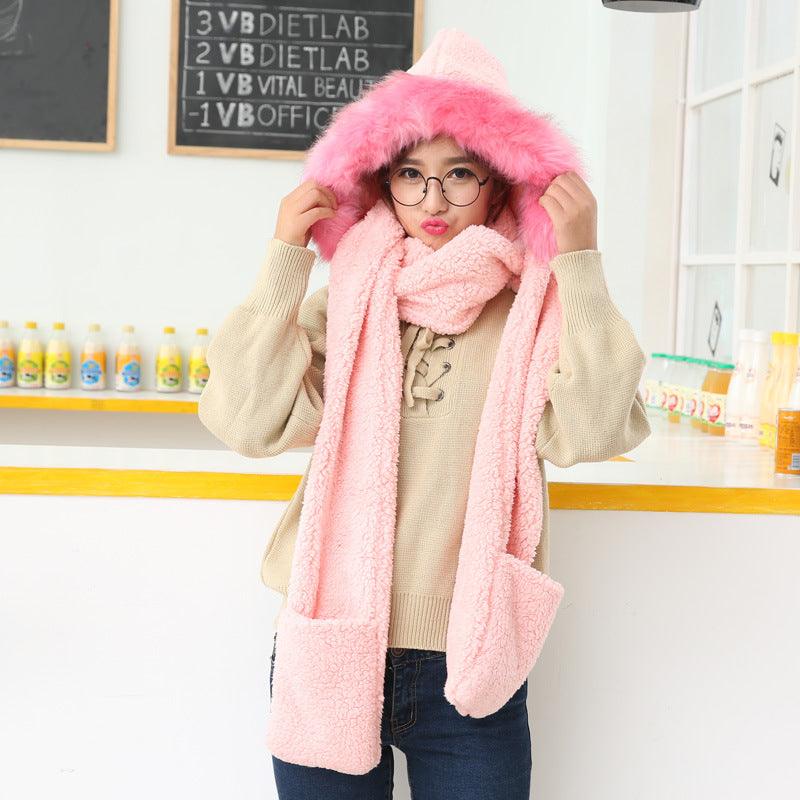 Hat scarf and gloves one set - melvincucci