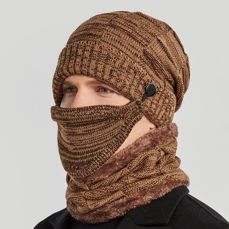 Hat Scarf Mask Three-piece Suit For Men To Keep Warm - melvincucci