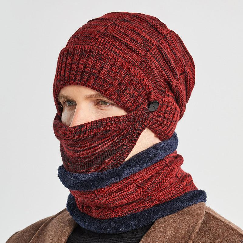 Hat Scarf Mask Three-piece Suit For Men To Keep Warm - melvincucci