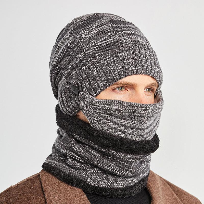 Hat Scarf Mask Three-piece Suit For Men To Keep Warm - melvincucci