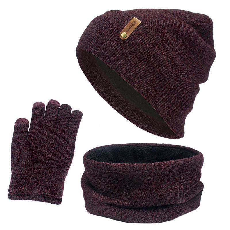 Hat scarf touch screen gloves set - melvincucci