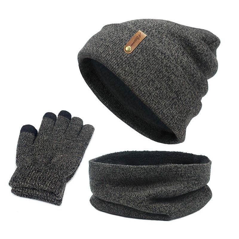 Hat scarf touch screen gloves set - melvincucci