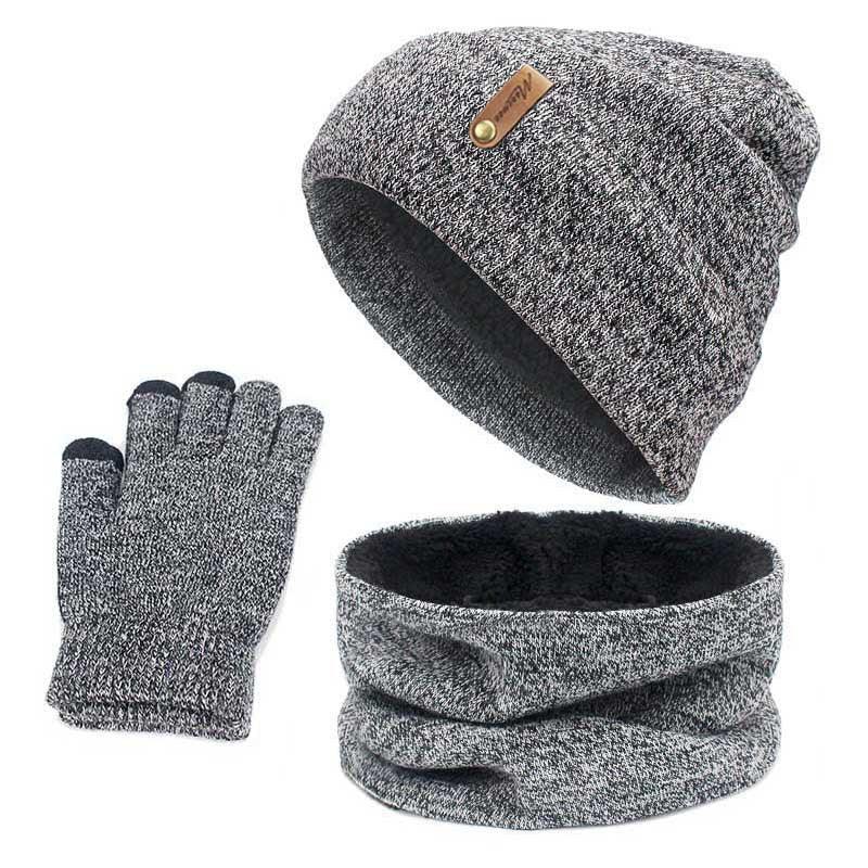 Hat scarf touch screen gloves set - melvincucci
