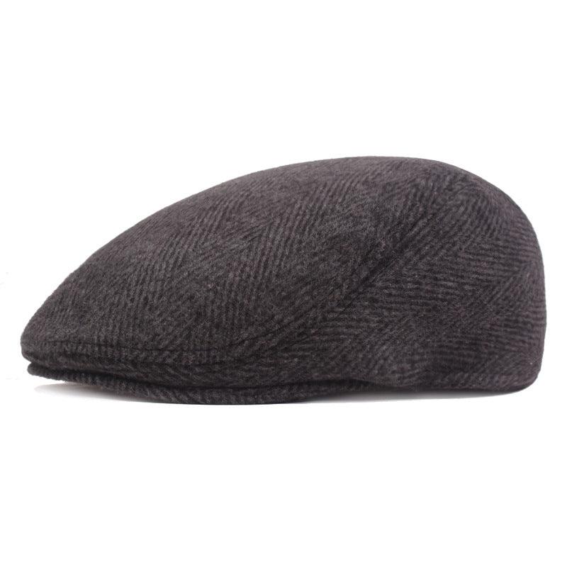 Herringbone Beret, Simple Cap For Men And Women, Autumn And Winter Hat, Old Man Hat - melvincucci