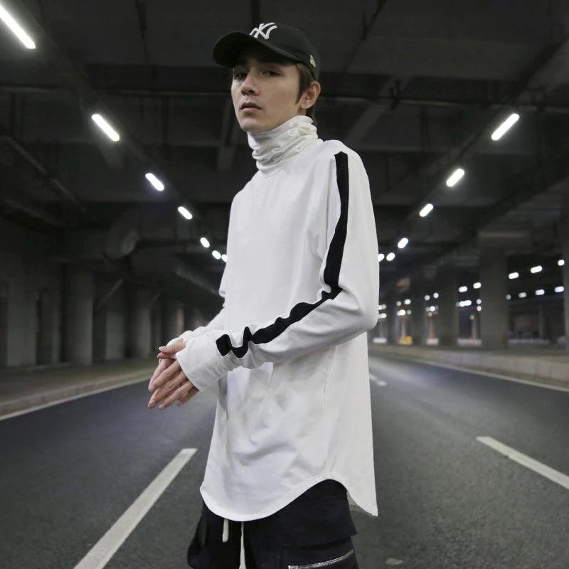 High collar bottoming long sleeve - melvincucci