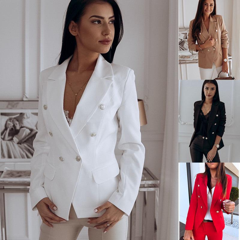 High Quality Blazer Metal Buckle Double Breasted Small Suit - melvincucci