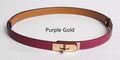 High Quality Women Real Leather 1.8cm Width Belts Golden - melvincucci