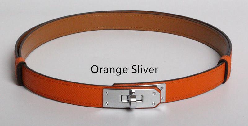 High Quality Women Real Leather 1.8cm Width Belts Golden - melvincucci