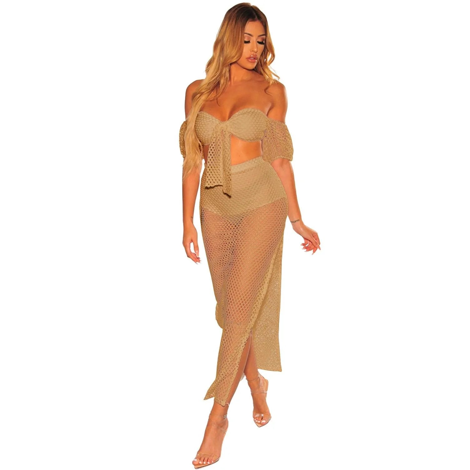 High split two-piece beachwear - melvincucci