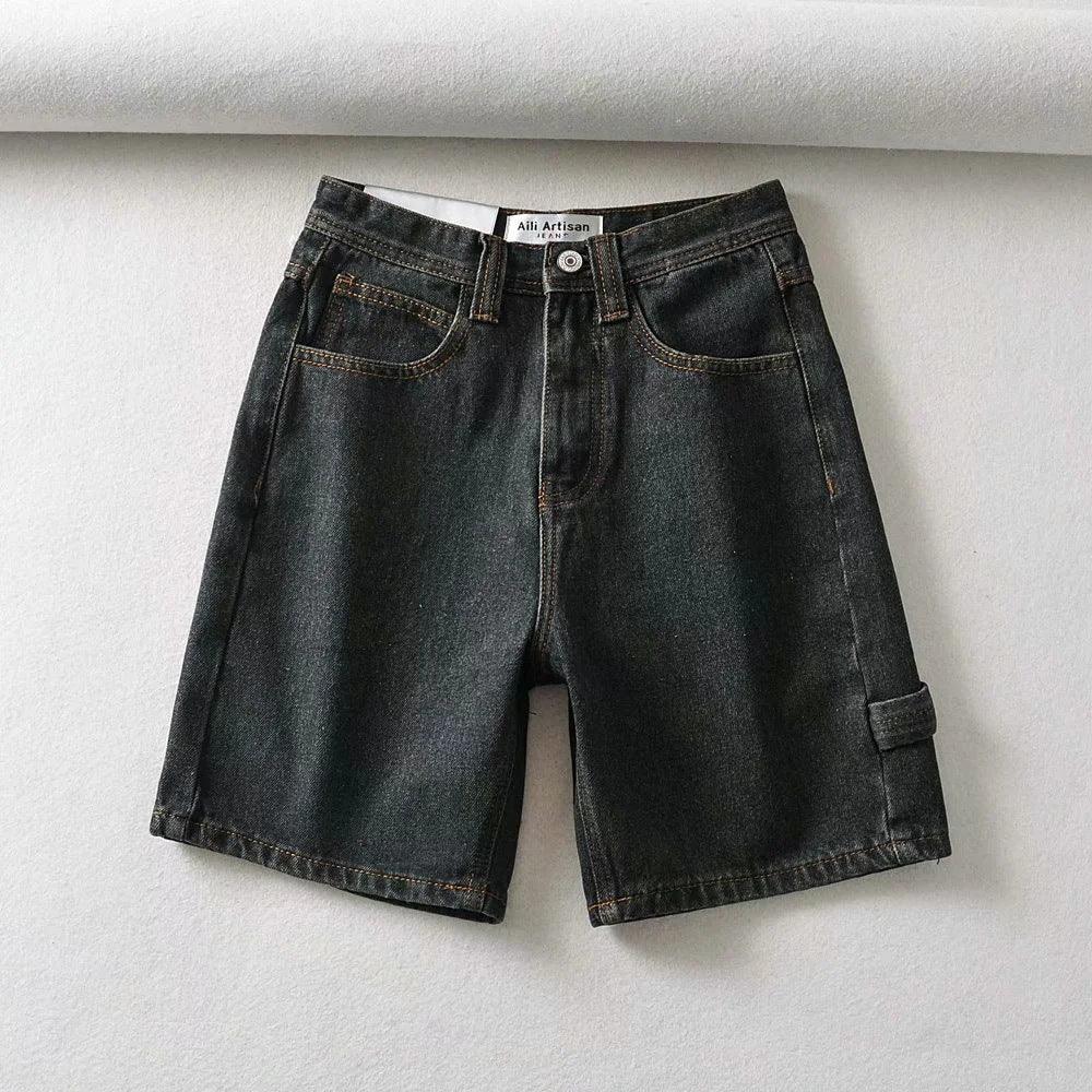 High Waist pant, Fashionable Tooling, Denim Pants - melvincucci