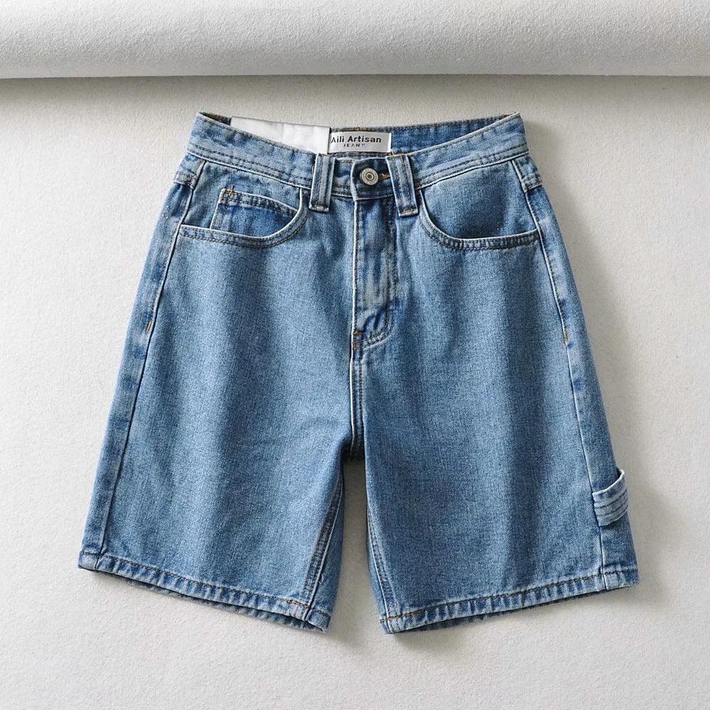High Waist pant, Fashionable Tooling, Denim Pants - melvincucci
