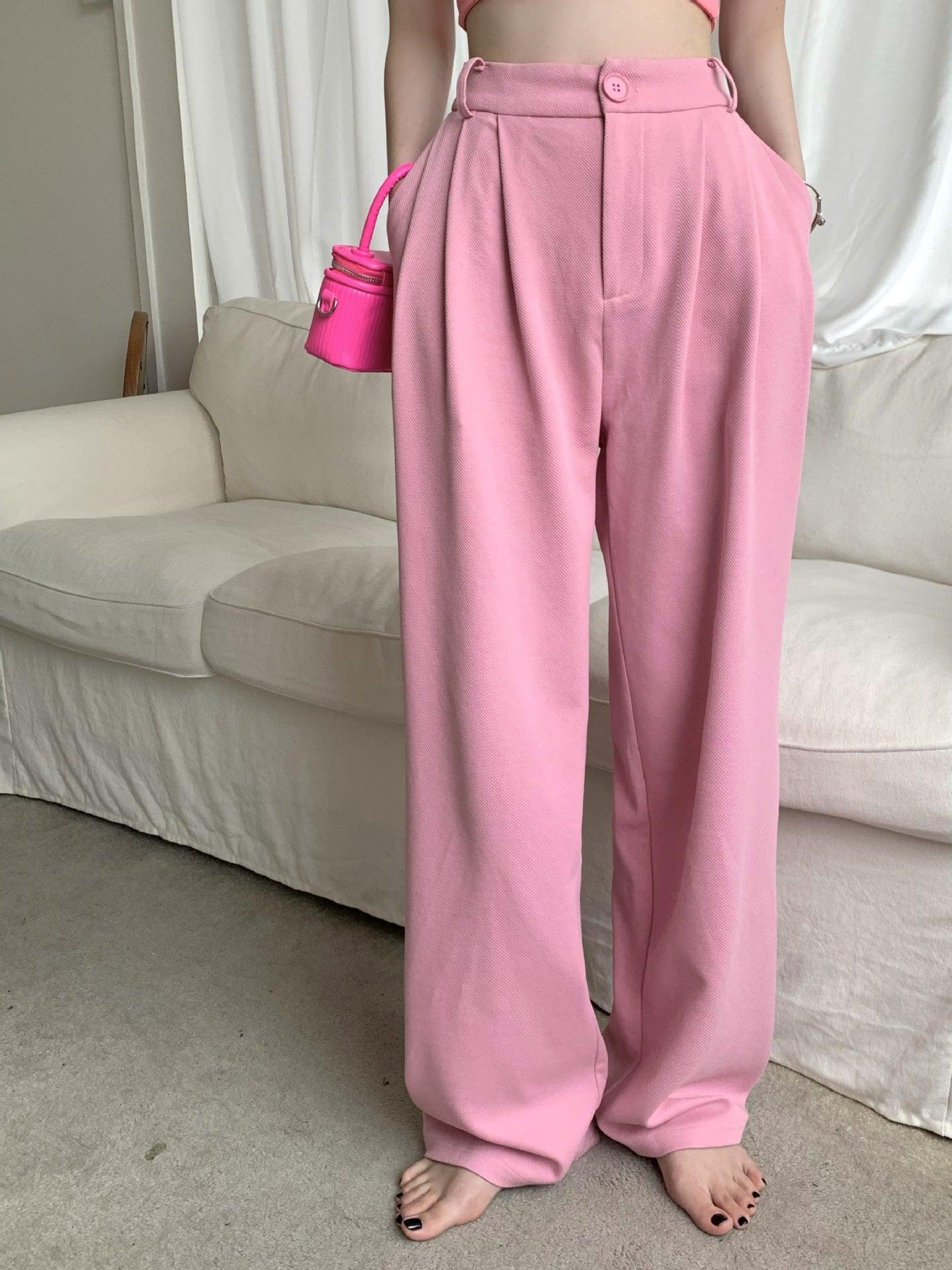 High Waist Slim Suit Floor Pant Trousers - melvincucci