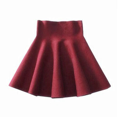 High Waist Stretch Knit Skirt Sexy Slim All-Match Pleated Skirt Casual Student Skirt Women - melvincucci