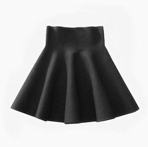 High Waist Stretch Knit Skirt Sexy Slim All-Match Pleated Skirt Casual Student Skirt Women - melvincucci