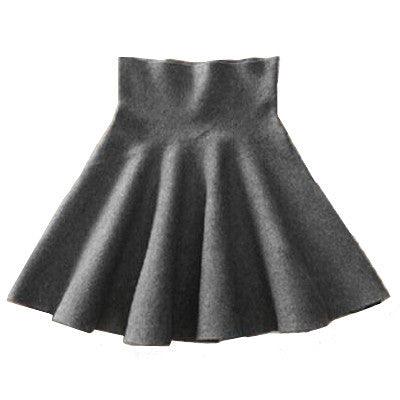 High Waist Stretch Knit Skirt Sexy Slim All-Match Pleated Skirt Casual Student Skirt Women - melvincucci