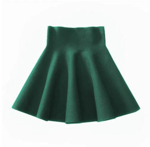 High Waist Stretch Knit Skirt Sexy Slim All-Match Pleated Skirt Casual Student Skirt Women - melvincucci