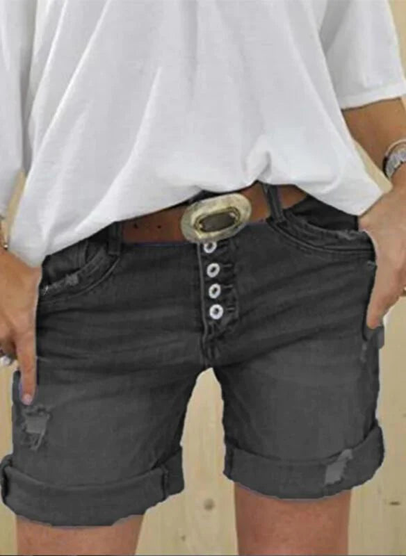 High-waisted Denim Shorts For Women - melvincucci