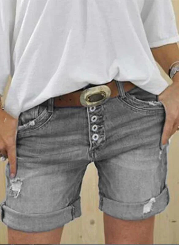 High-waisted Denim Shorts For Women - melvincucci