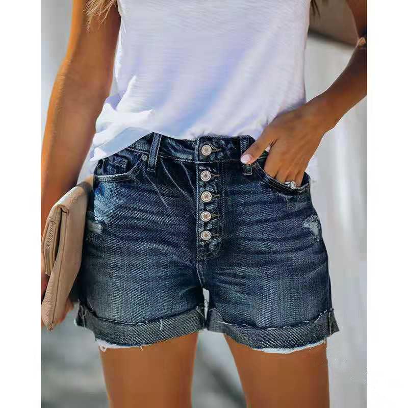 High-waisted Denim Shorts For Women - melvincucci