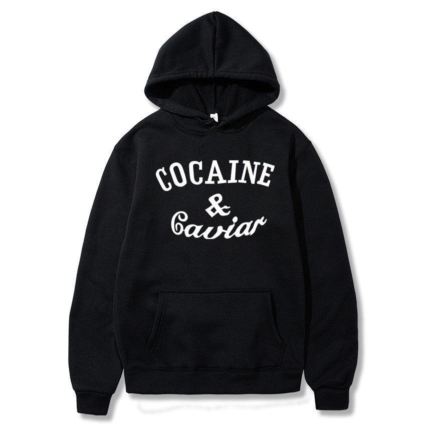 Hip Hop Letter Fleece Sweatshirt Pullover Sweatshirt - melvincucci