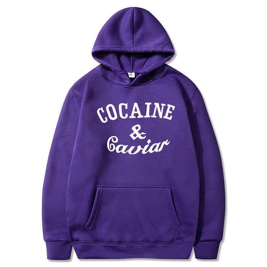 Hip Hop Letter Fleece Sweatshirt Pullover Sweatshirt - melvincucci