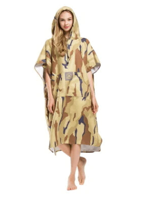 Hiturbo Haitaibo Beach Bathrobe Cloak Coat Swim Diving Spa Water-absorbing Quick Drying Camo Bathrobe - melvincucci