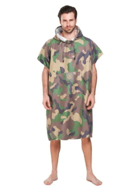 Hiturbo Haitaibo Beach Bathrobe Cloak Coat Swim Diving Spa Water-absorbing Quick Drying Camo Bathrobe - melvincucci