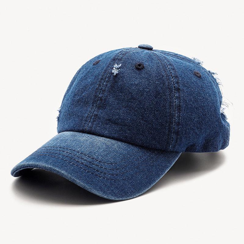 Hole Denim Korean Men And Women General Baseball Caps - melvincucci