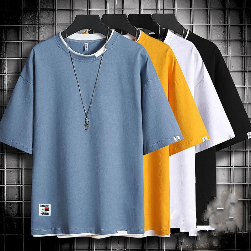 Hong Kong style loose T-shirt men - melvincucci