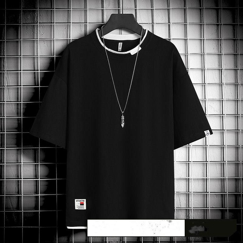 Hong Kong style loose T-shirt men - melvincucci