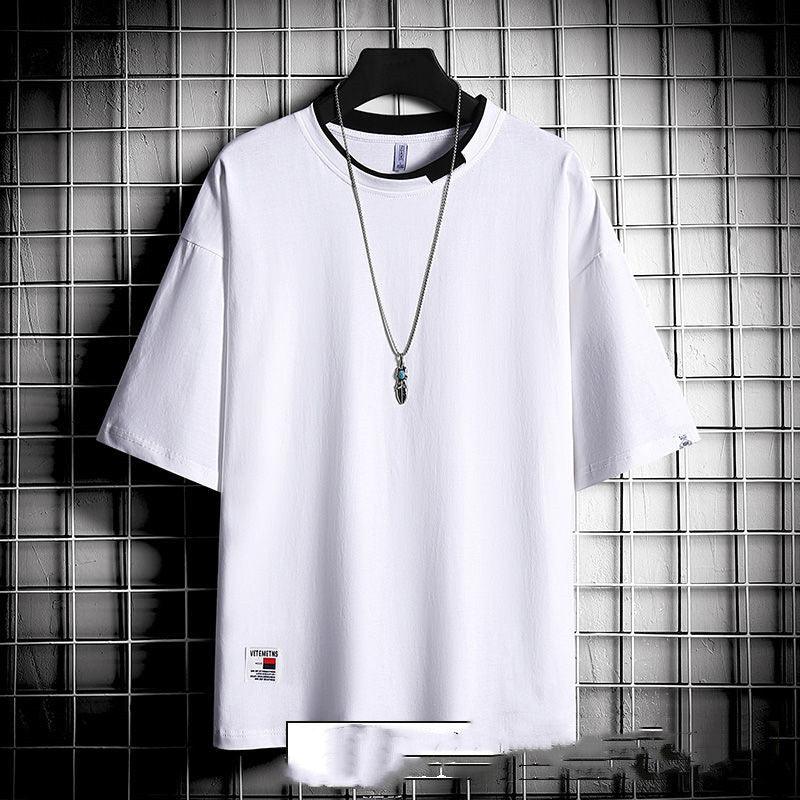 Hong Kong style loose T-shirt men - melvincucci