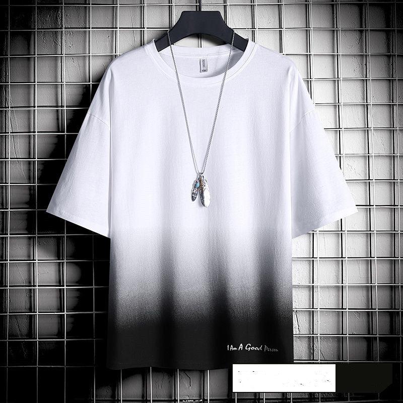 Hong Kong style loose T-shirt men - melvincucci