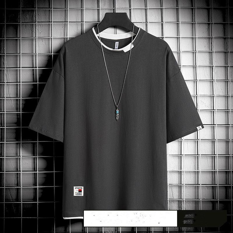 Hong Kong style loose T-shirt men - melvincucci