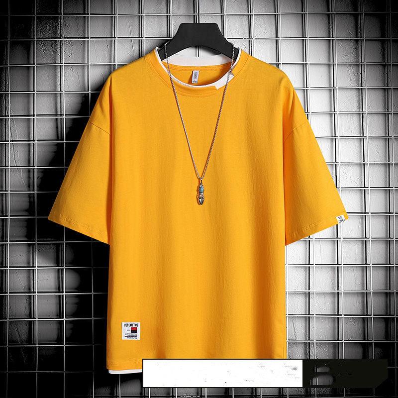 Hong Kong style loose T-shirt men - melvincucci