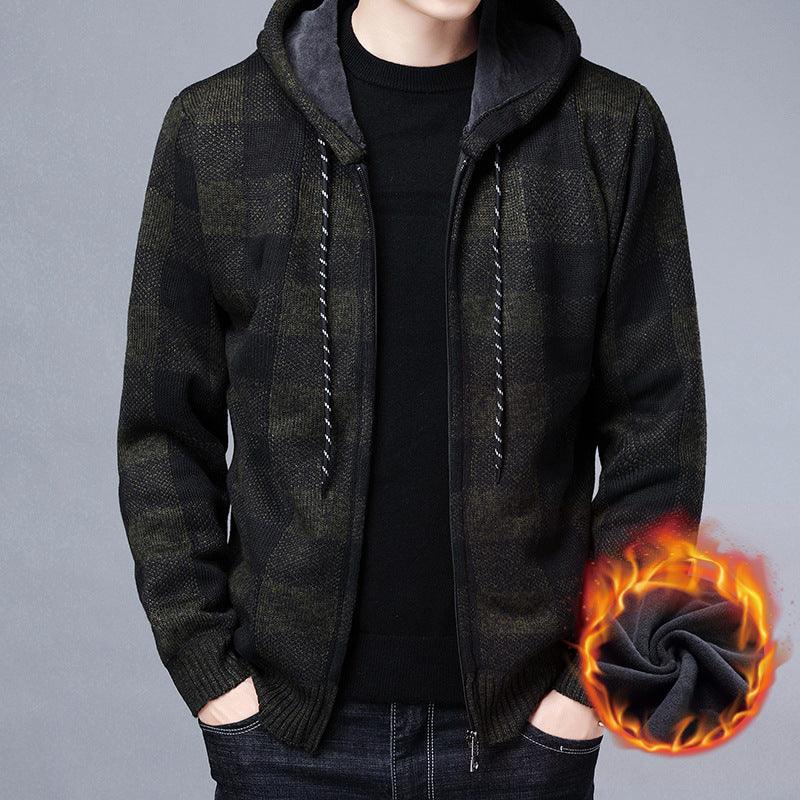 Hooded Cardigan Men's Knitwear Loose Thick - melvincucci