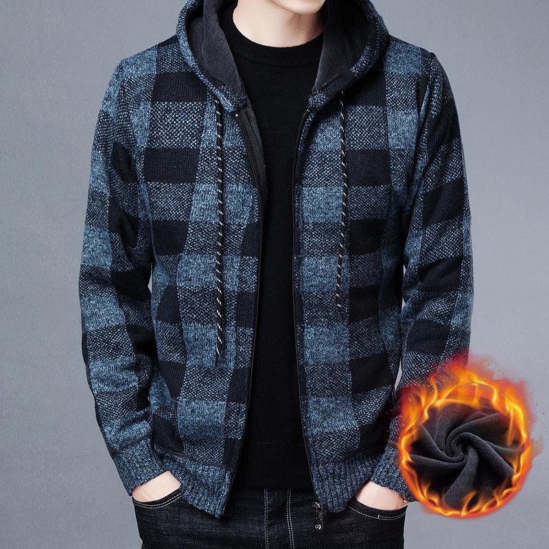 Hooded Cardigan Men's Knitwear Loose Thick - melvincucci