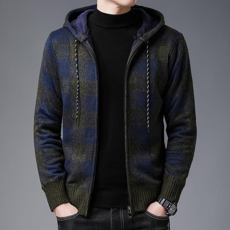 Hooded Cardigan Men's Knitwear Loose Thick - melvincucci