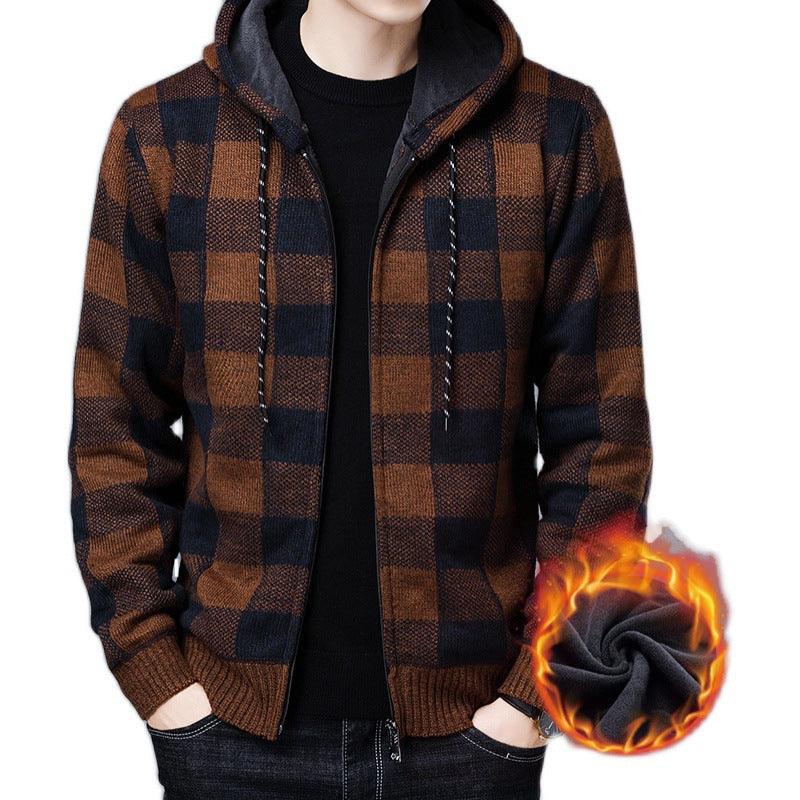 Hooded Cardigan Men's Knitwear Loose Thick - melvincucci