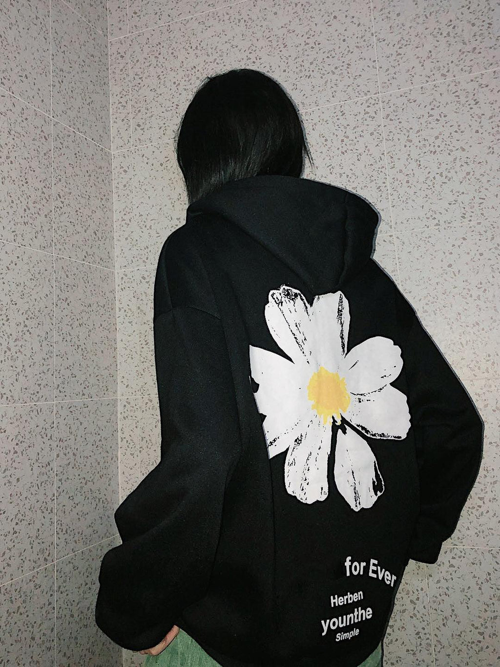Hooded flower sweatshirt - melvincucci