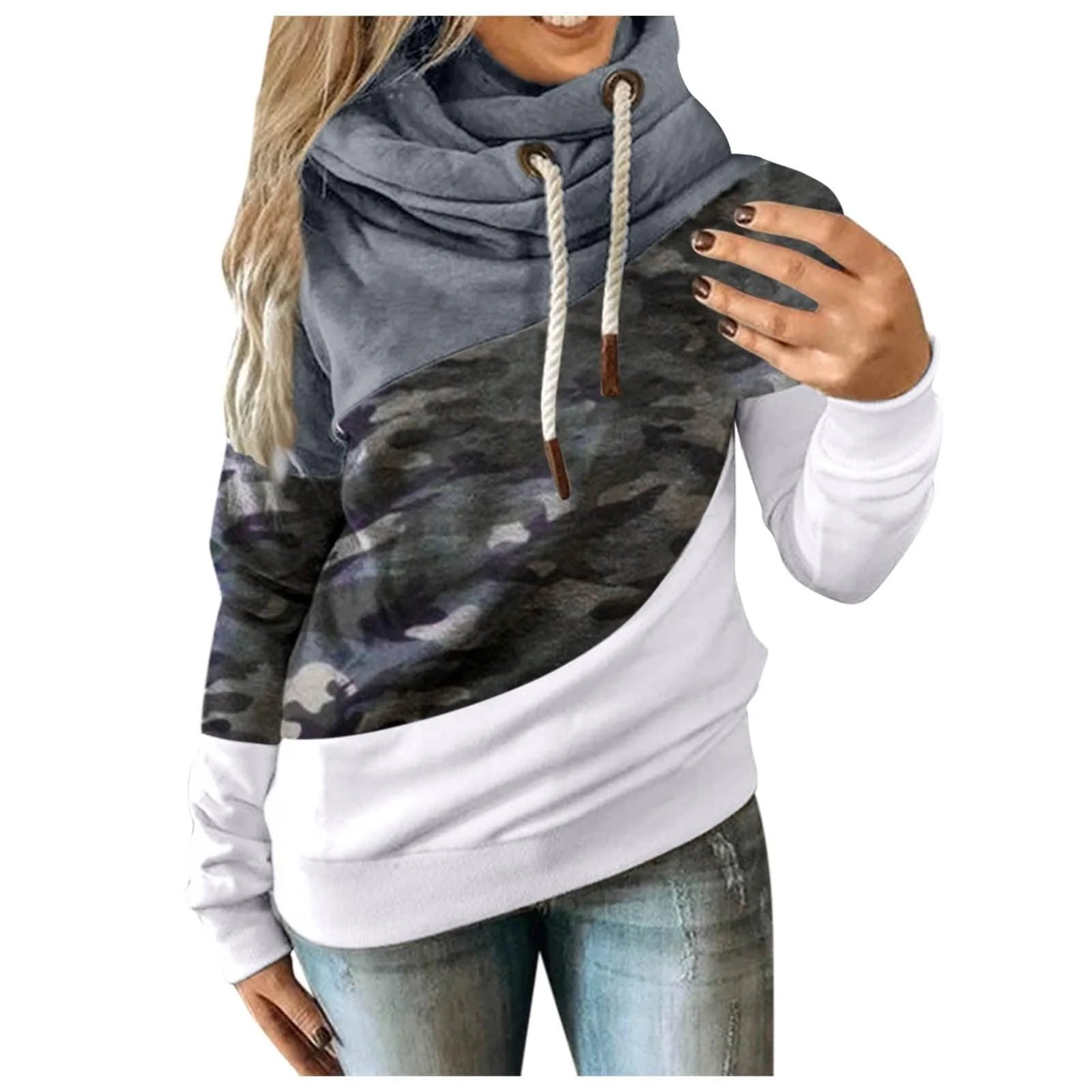 Hoodies Women Camouflage hoodie Sweatshirt - melvincucci