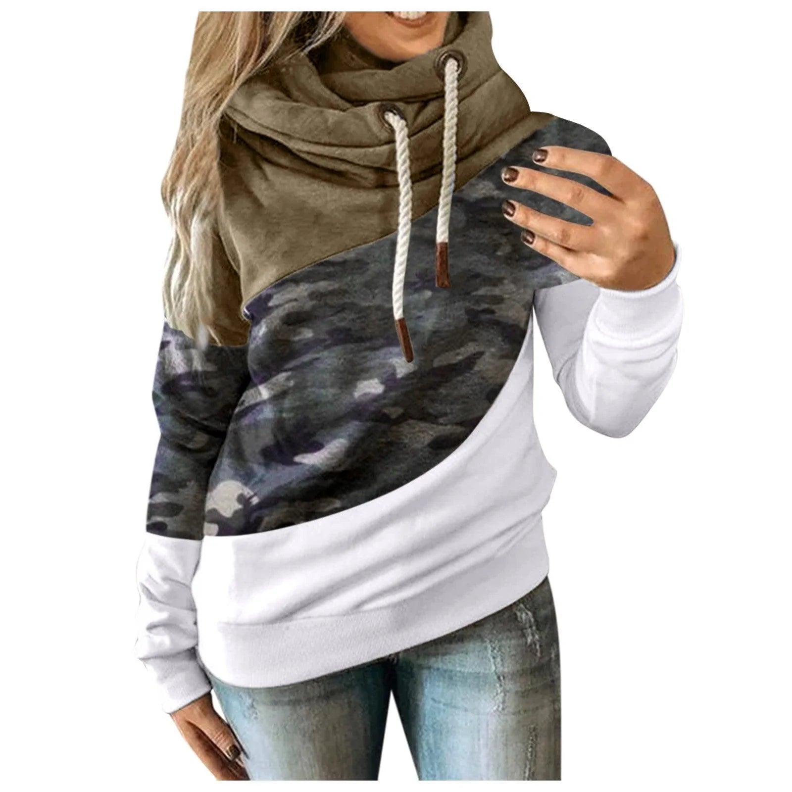 Hoodies Women Camouflage hoodie Sweatshirt - melvincucci