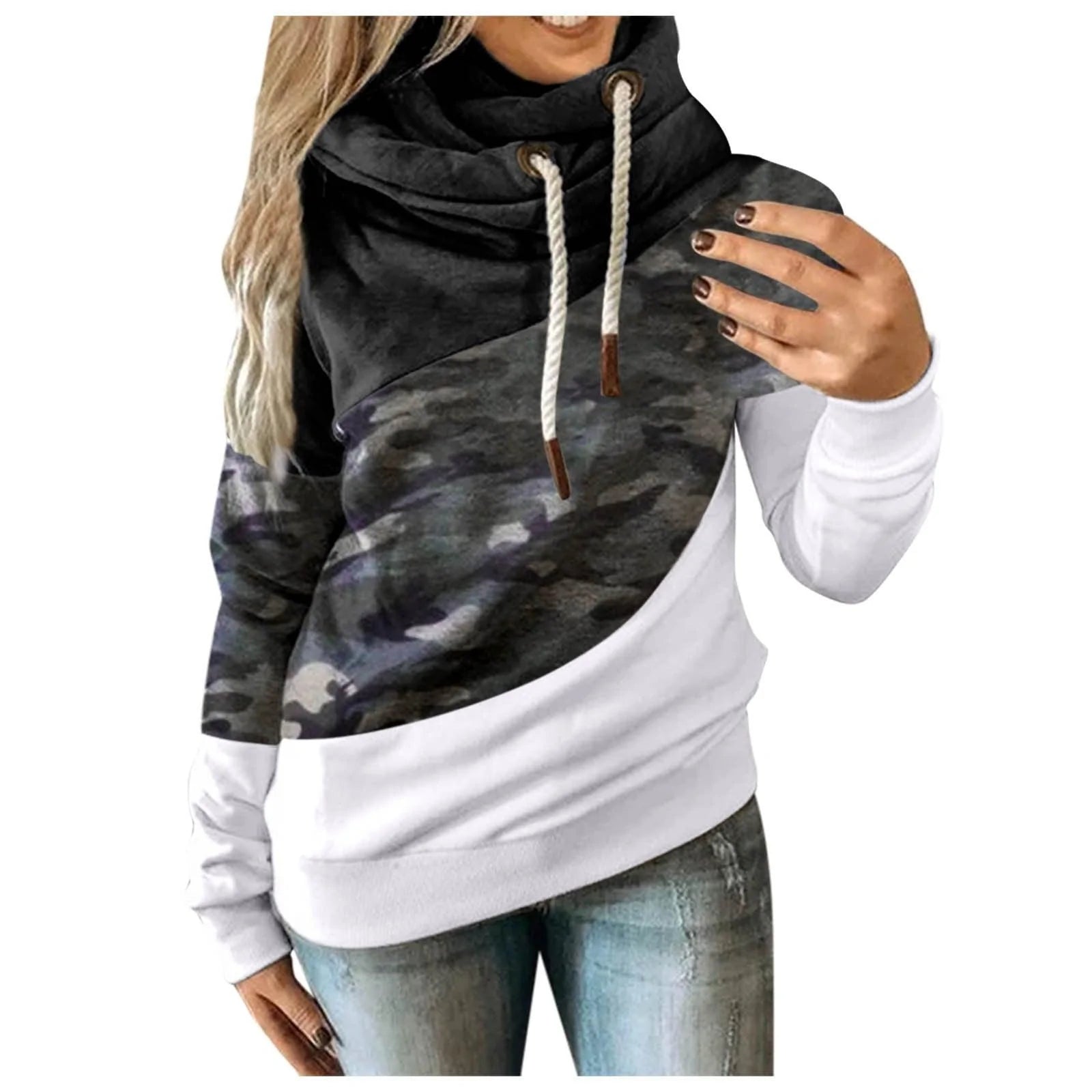 Hoodies Women Camouflage hoodie Sweatshirt - melvincucci