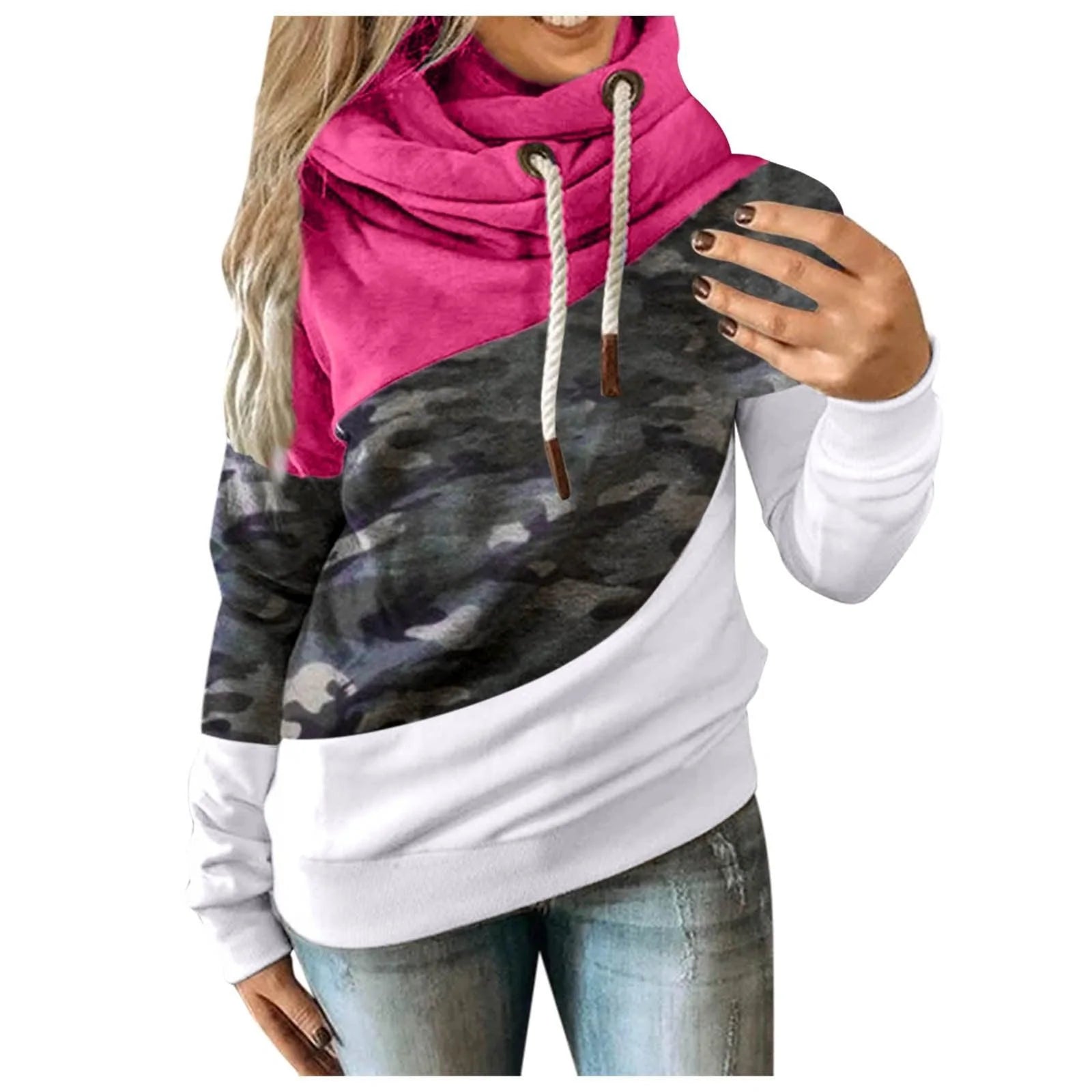 Hoodies Women Camouflage hoodie Sweatshirt - melvincucci