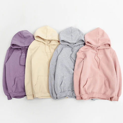 Hoodies Women Embroidery Letters Sweatshirt - melvincucci