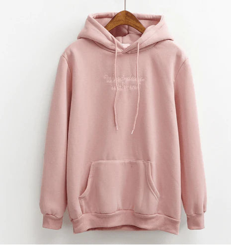 Hoodies Women Embroidery Letters Sweatshirt - melvincucci
