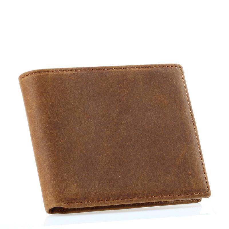 Horse Leather Men Wallet Leather Wallet Men Ultra-Thin Casual Short Wallet - melvincucci