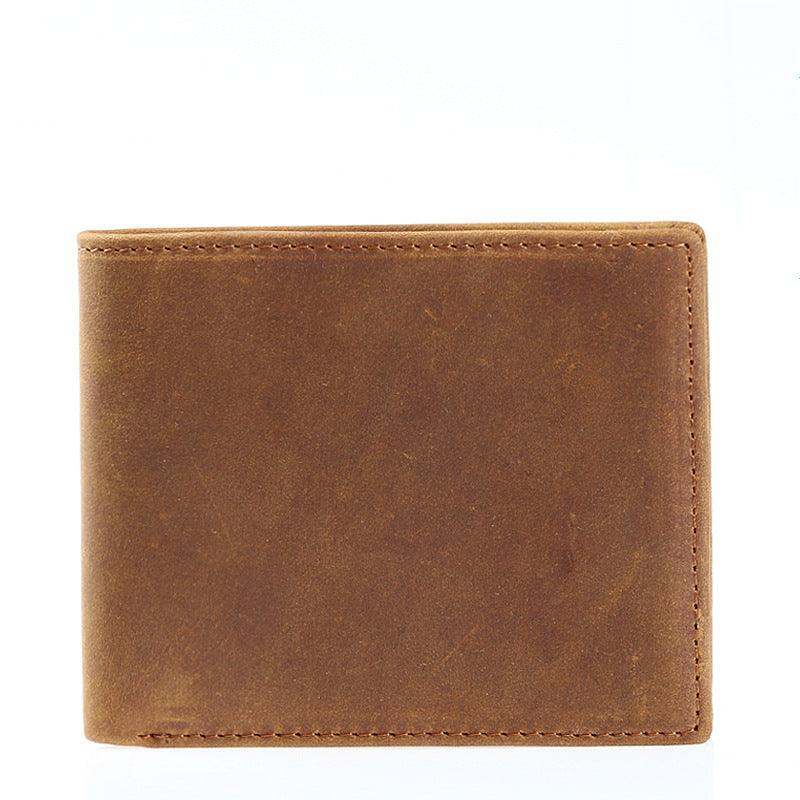 Horse Leather Men Wallet Leather Wallet Men Ultra-Thin Casual Short Wallet - melvincucci