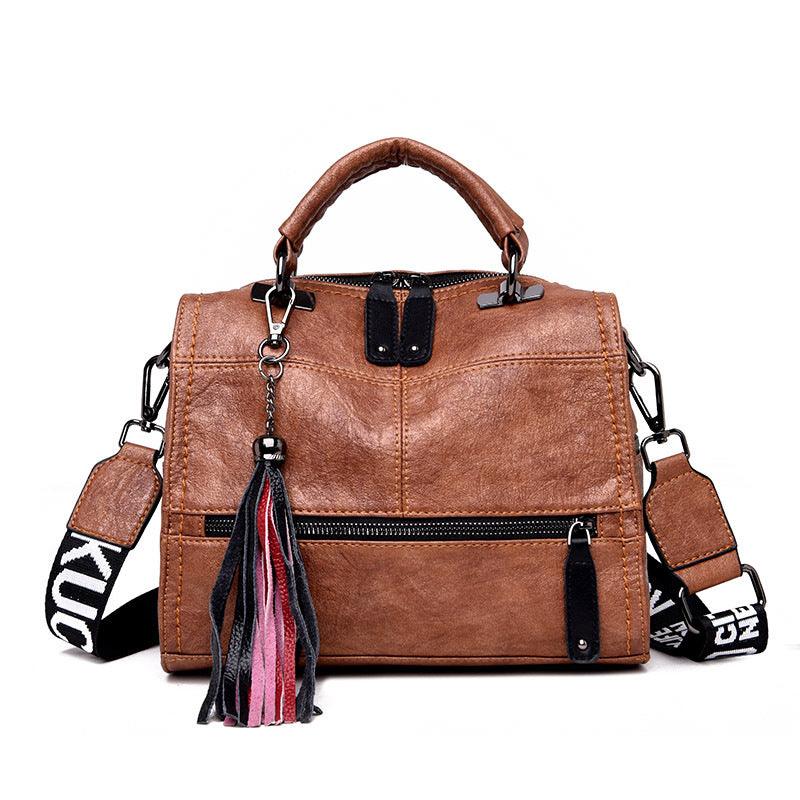 Hot Vintage Leather Tassels Luxury Handbags Women Bags Designer Handbags High Quality Ladies Hand Shoulder Bags For Women 2021 - melvincucci